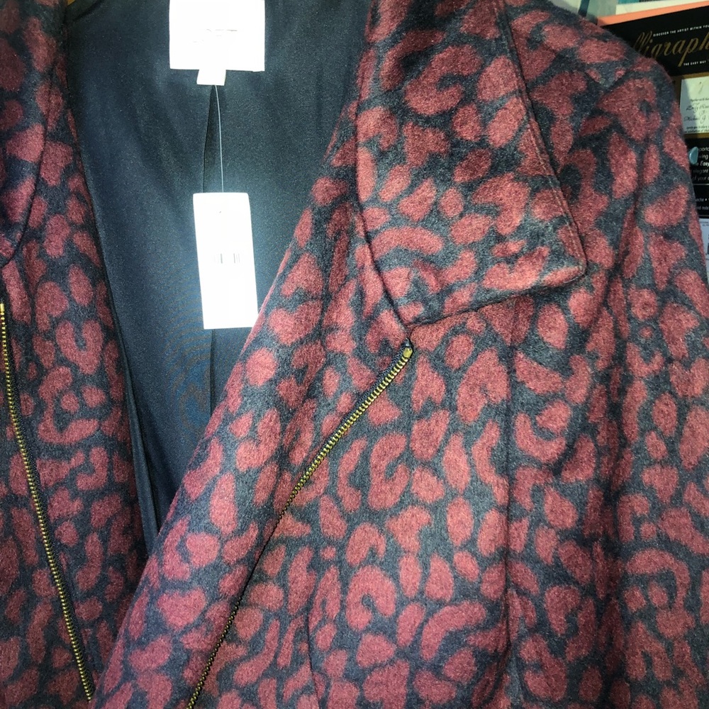 BRAND NEW Navy and Deep Red Pea Coat